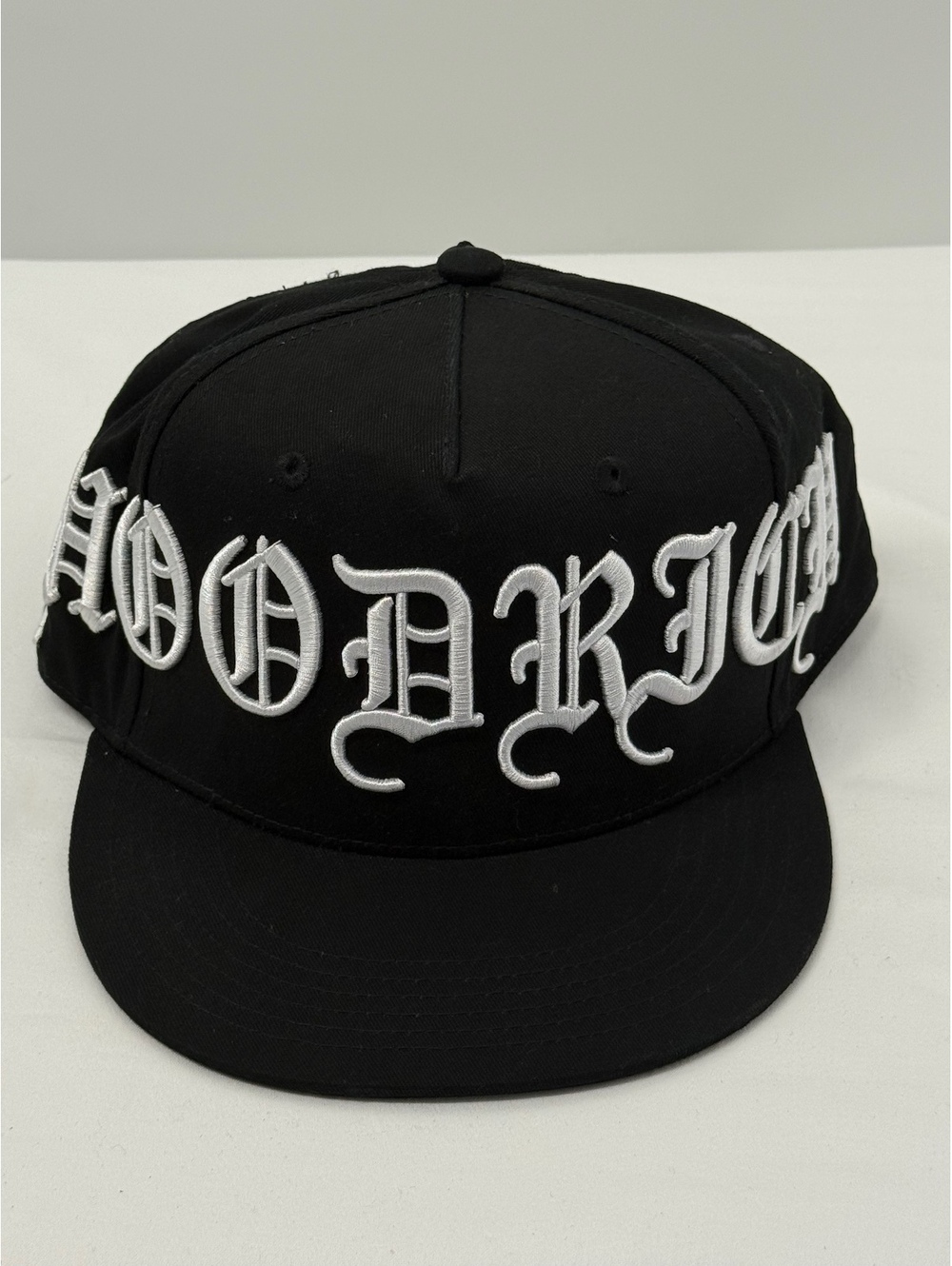 Hoodrich OG Script Fitted Cap Black White Embroidered  L NWT